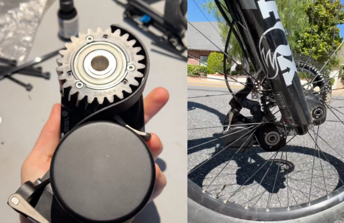 Look: Clever Mountain Biker Creates Two-Wheel Drive E-Bike - BikeMag