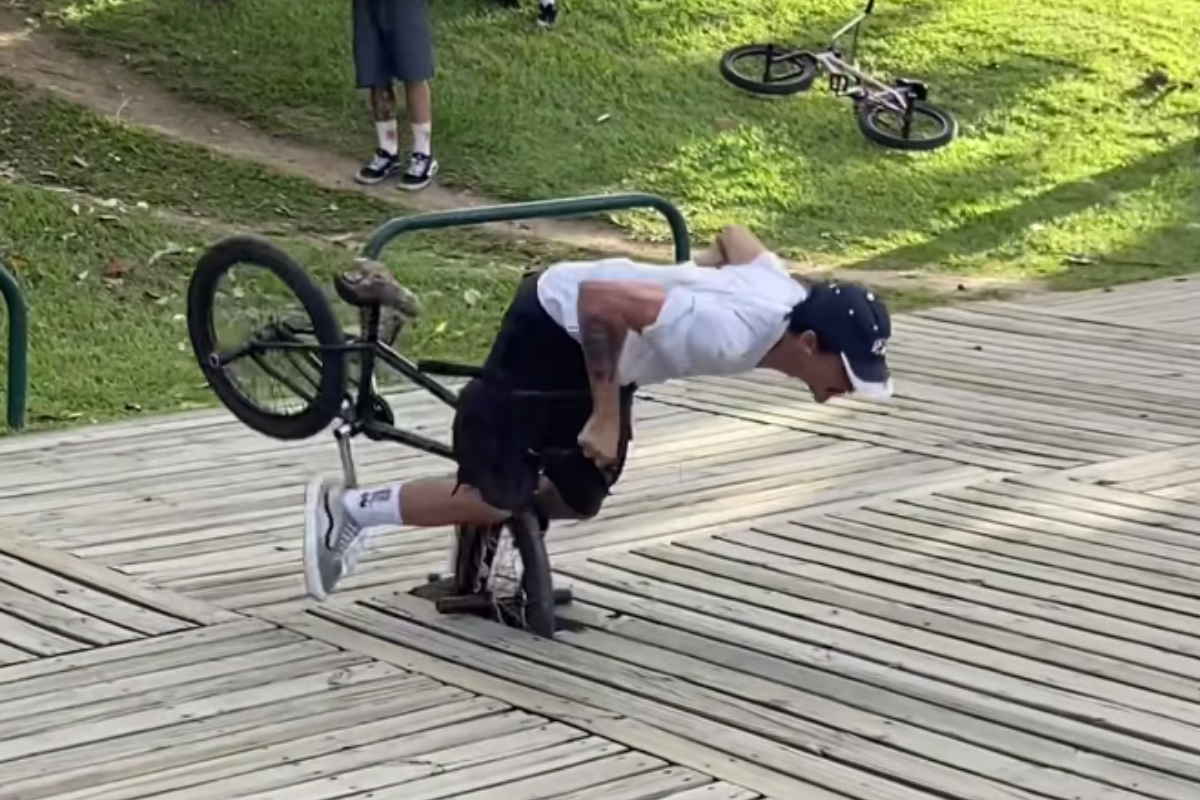 BMX Rider Crashes Through Boardwalk Landing Huge Trick - BikeMag