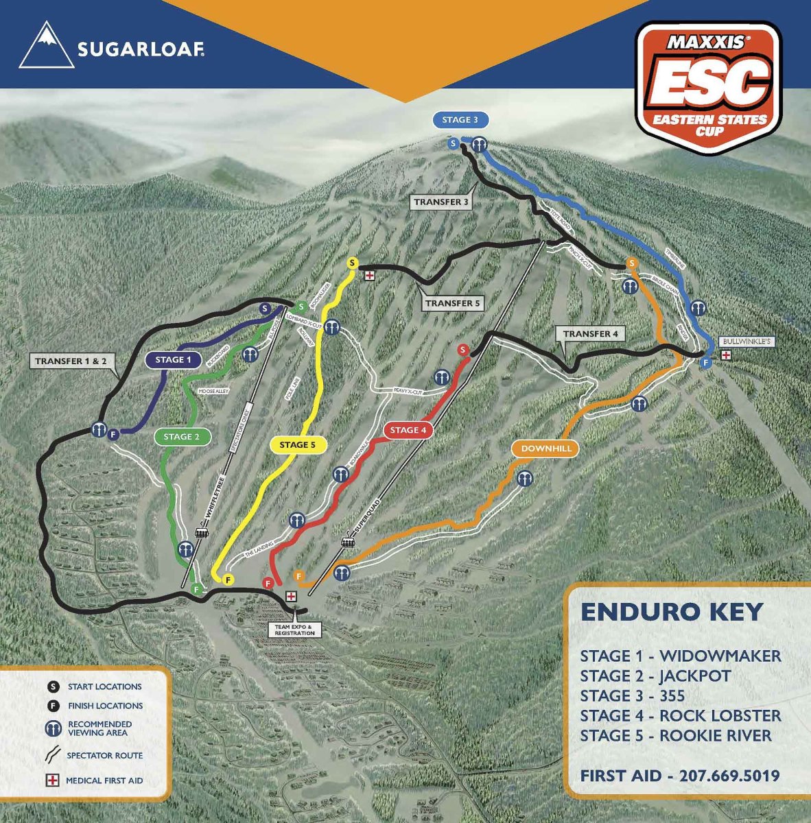 Eastern States Cup Headed Back To Sugarloaf Maine BikeMag   Sl Map Spectator Maxxis Esc 2023 