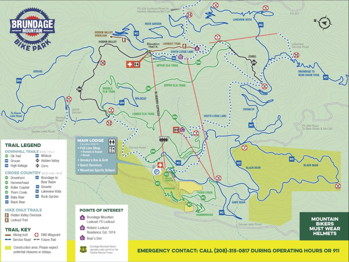 brundage mountain bike trail map