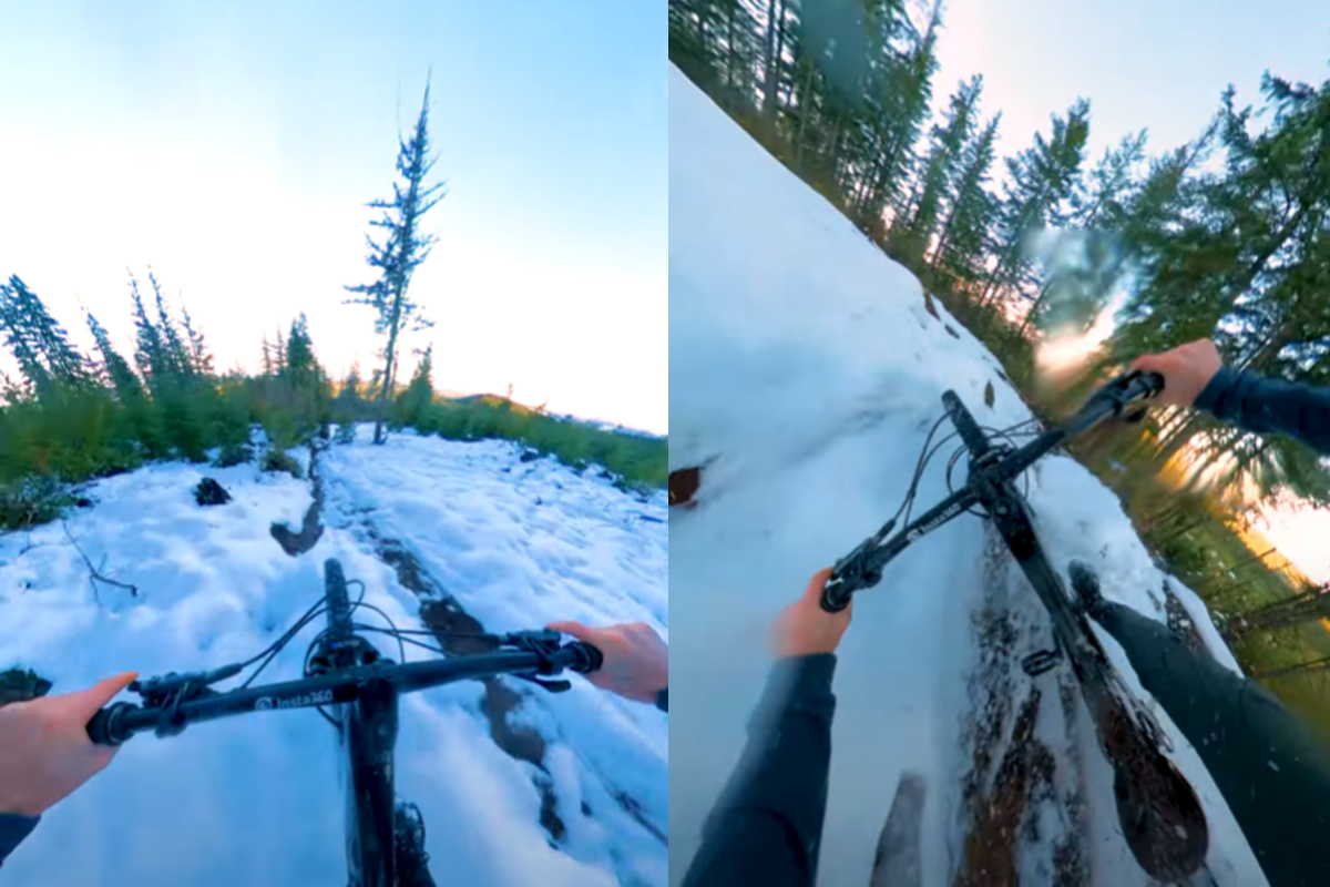 Pro Rides In Snow Despite Equating Trail To An Ice Rink Bikemag